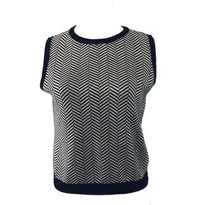 Sandra Sleeveless Top Black/White M Petite